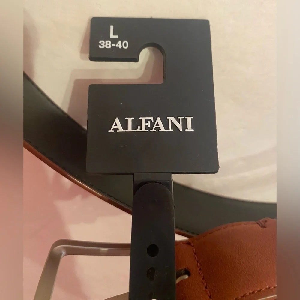 Alfani‎ Men's Stitched Belt Rust Size Large 38-40 NWT